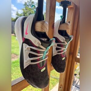 Nike Athletic Shoes - Black, Pink, and Teal